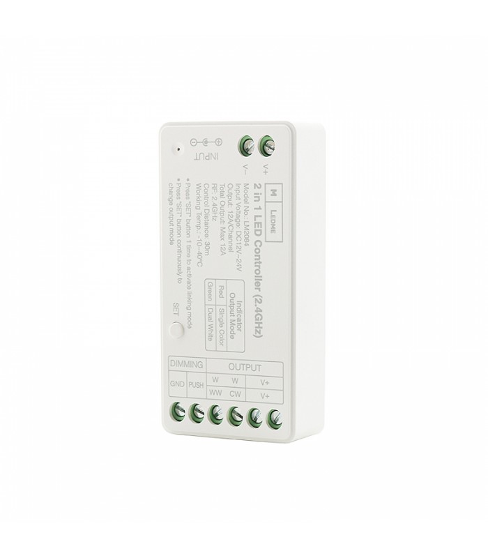 Controlador Regulador LED Monocolor / CCT 12A