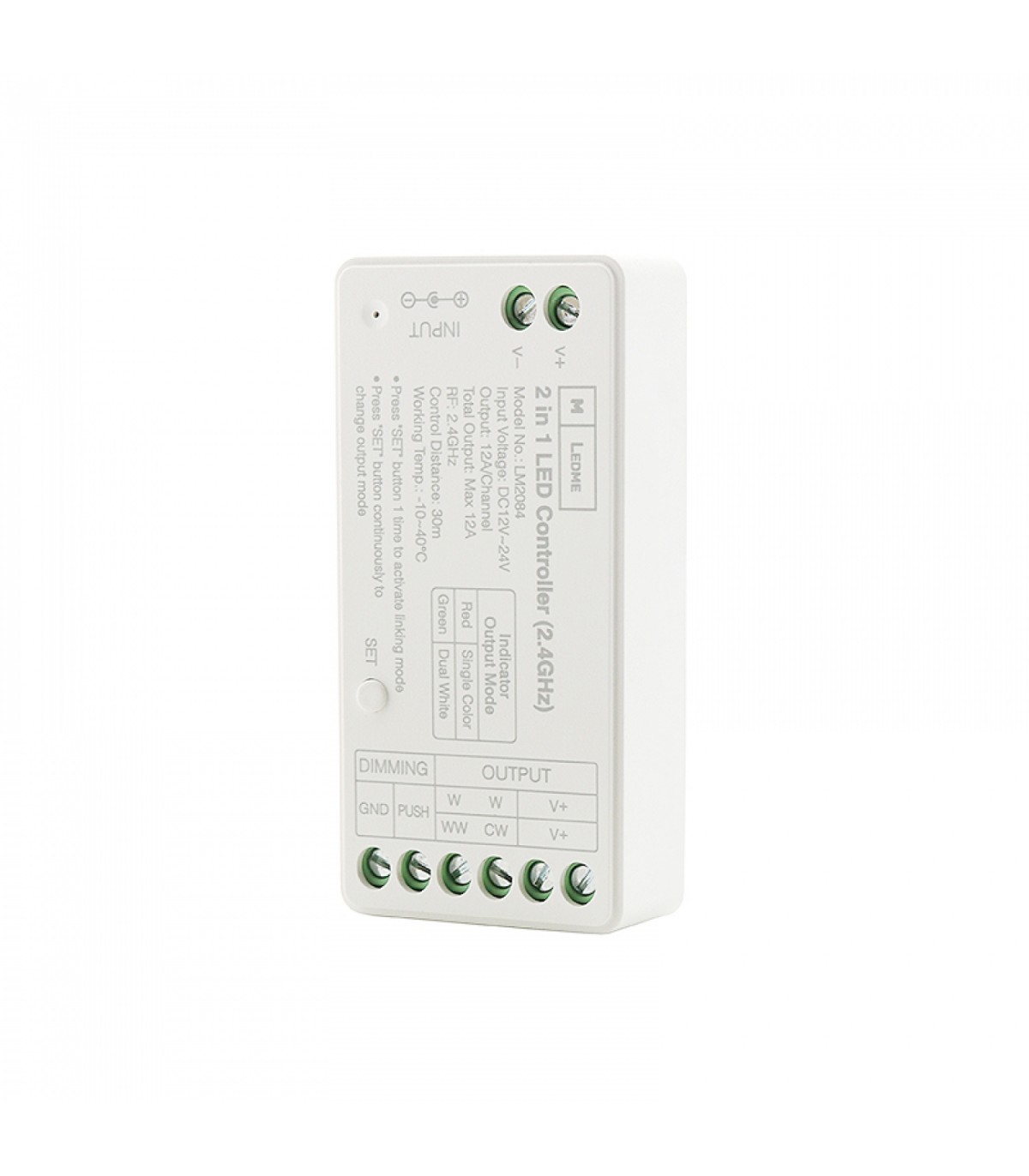 Controlador Regulador LED Monocolor / CCT 12A