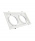 Marco empotrable orientable doble para AR111. Blanco/Negro