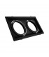 Marco empotrable orientable doble para AR111. Blanco/Negro