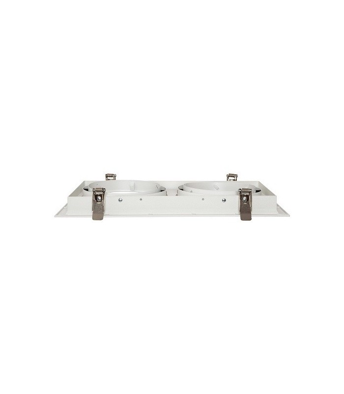 Marco empotrable orientable doble para AR111. Blanco/Negro
