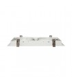Marco empotrable orientable doble para AR111. Blanco/Negro