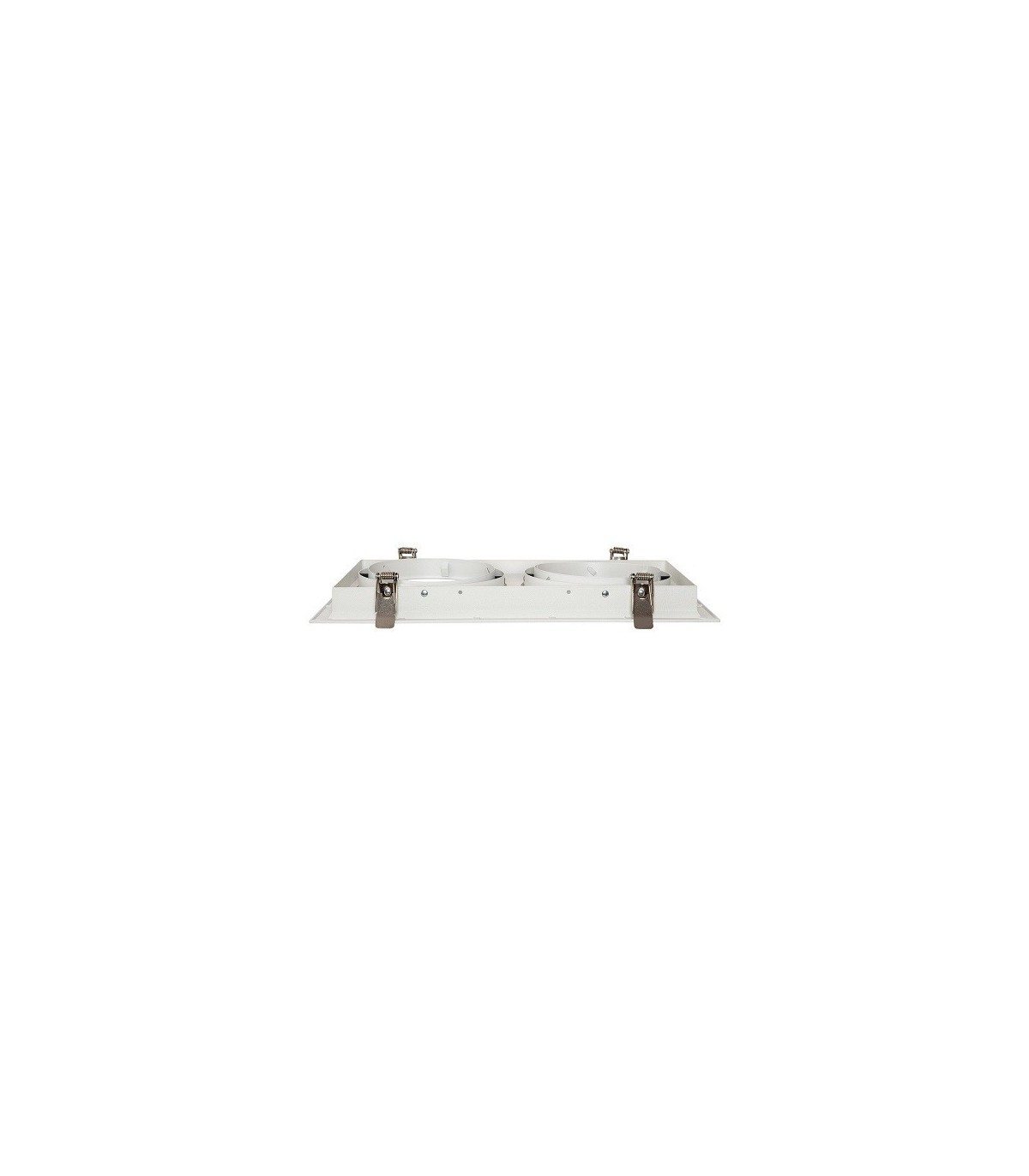 Marco empotrable orientable doble para AR111. Blanco/Negro