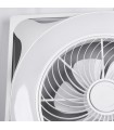 Ventilador Panel AC 66W 5400Lm 60x60 6 Aspas Blanco CCT