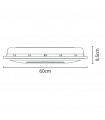 Ventilador Panel AC 66W 5400Lm 60x60 6 Aspas Blanco CCT