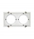 Marco empotrable orientable doble para AR111. Blanco/Negro