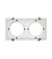 Marco empotrable orientable doble para AR111. Blanco/Negro