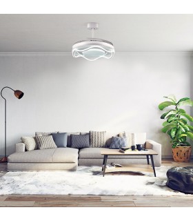 Ventilador Antea DC 80W 6400Lm 4 Aspas Blanco CCT