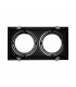 Marco empotrable orientable doble para AR111. Blanco/Negro
