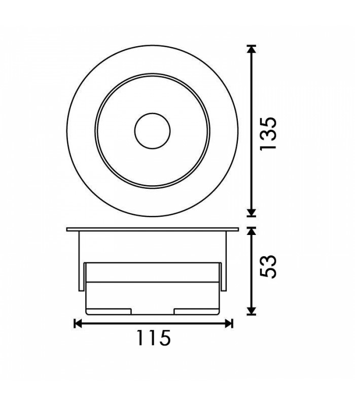 Downlight Cobfix 20W 1800Lm 36º IP20