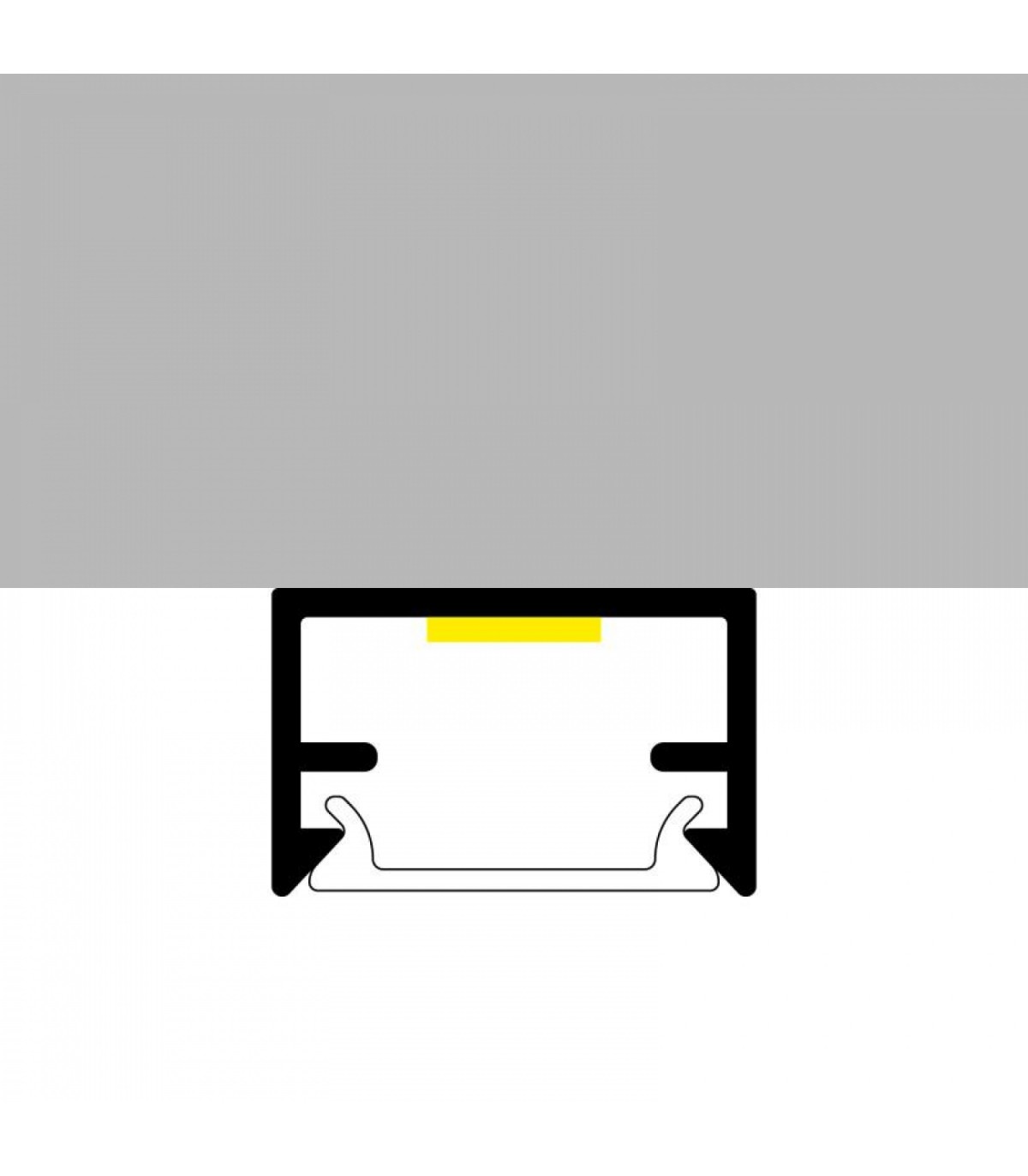 Perfil Aluminio STRUSH Superficie -2 Metros-