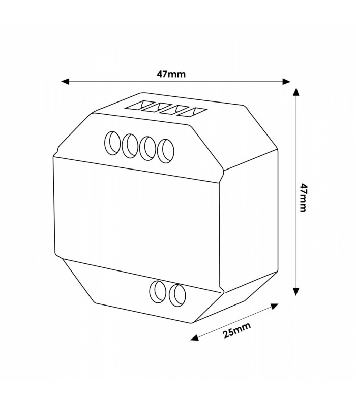 Regulador LED Triac RF 300W Compatible Con Pulsador