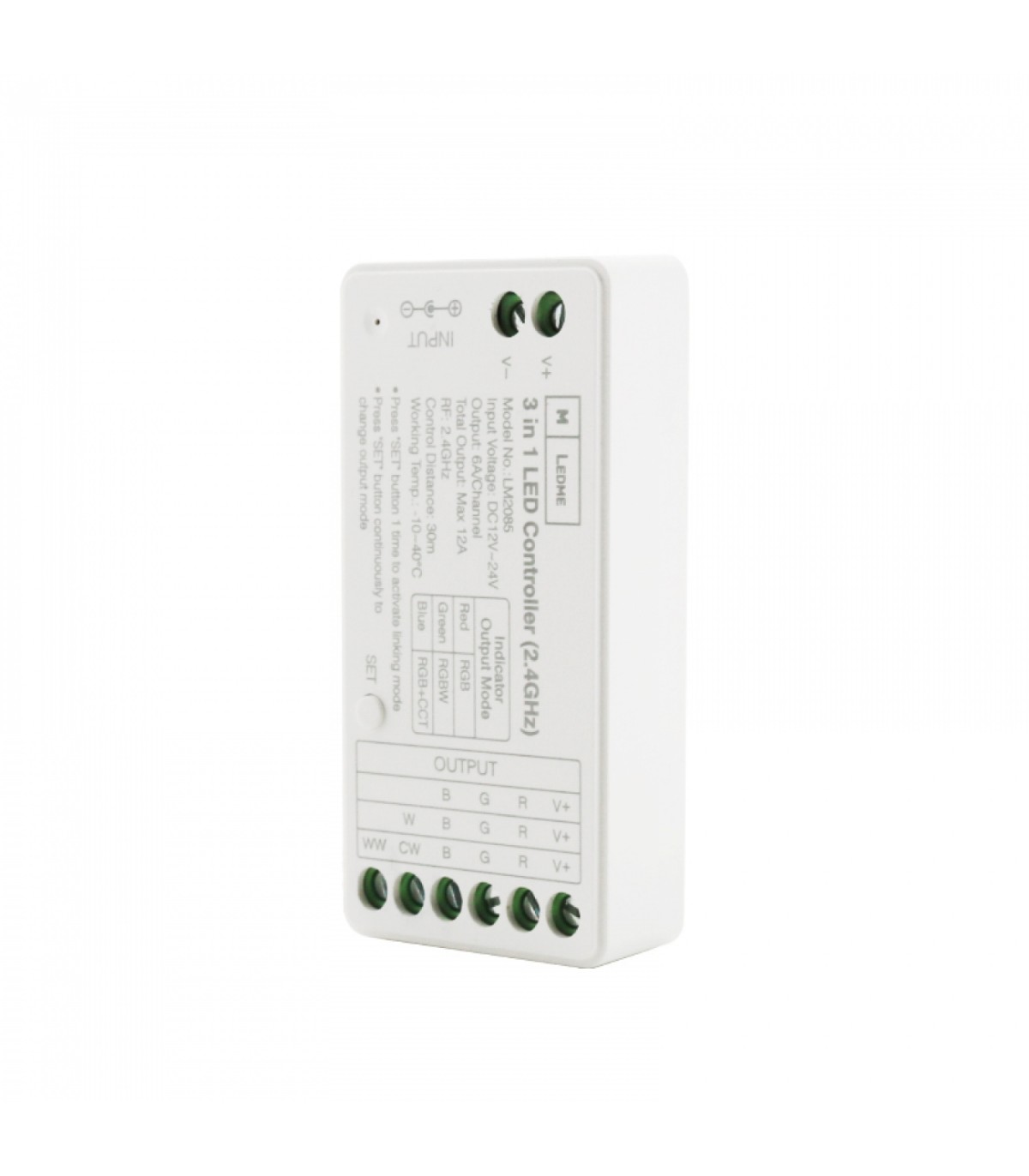 Controlador Regulador LED RGB / RGBW / RGB + CCT 12 / 24V 12A