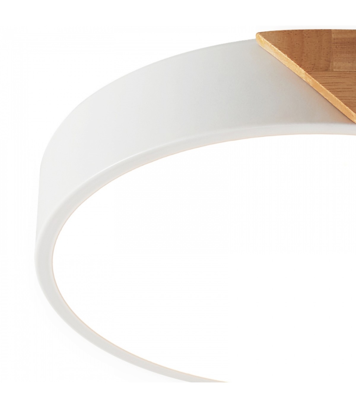 Plafón Wood Round Blanco/Madera 24W 2400Lm CCT