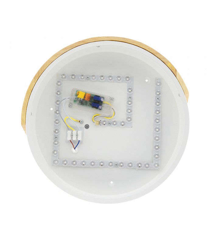 Plafón Wood Round Blanco/Madera 24W 2400Lm CCT