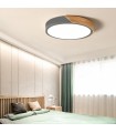 Plafón Wood Round Gris/Madera 24W 2400Lm CCT