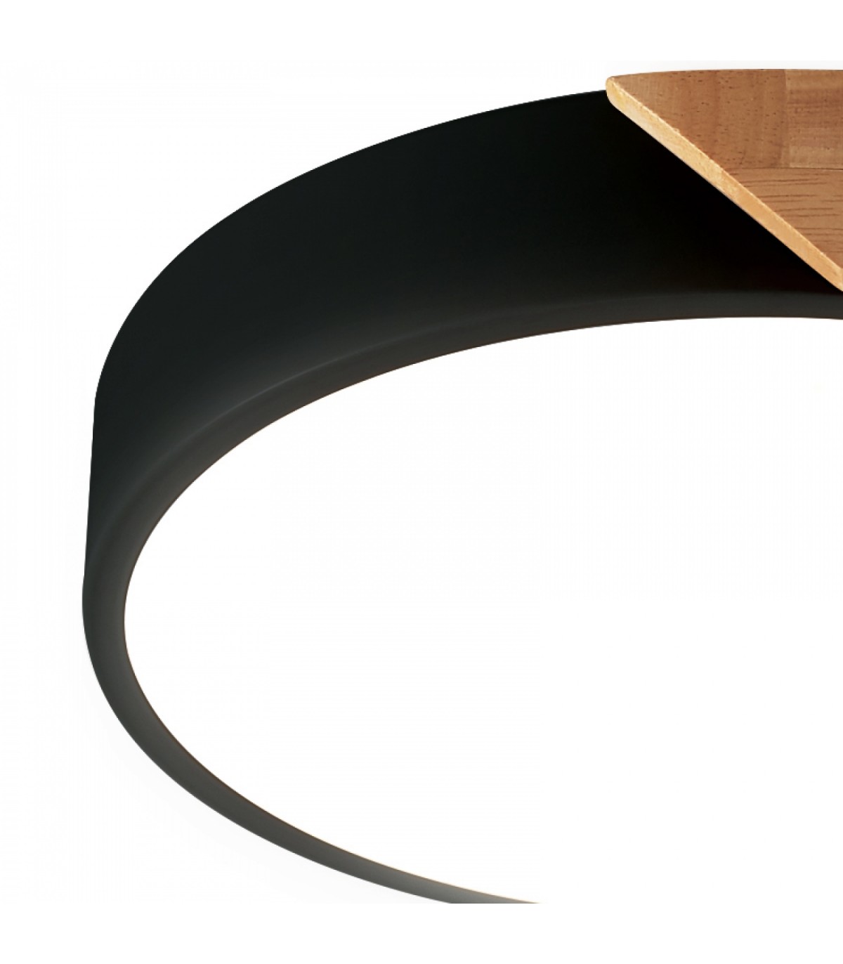 Plafón Wood Round Negro/Madera 24W 2400Lm CCT