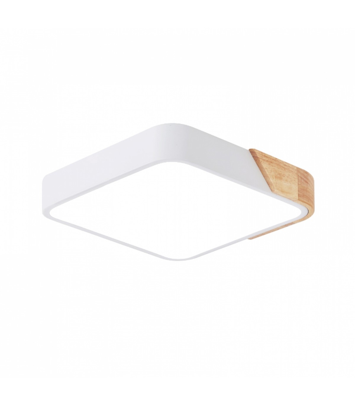 Plafón Wood Square Blanco/Madera 24W 2400Lm CCT