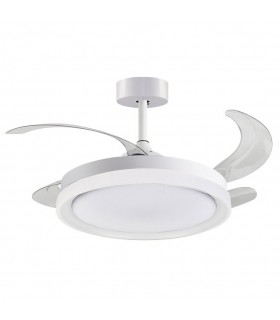 Ventilador DC Blanco Kigali 72W 6480LM 4 Aspas CCT