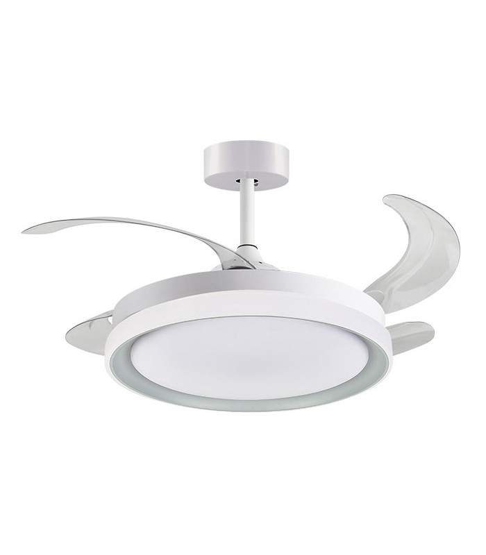 Ventilador DC Blanco/Plata Kigali 72W 6480LM 4 Aspas CCT