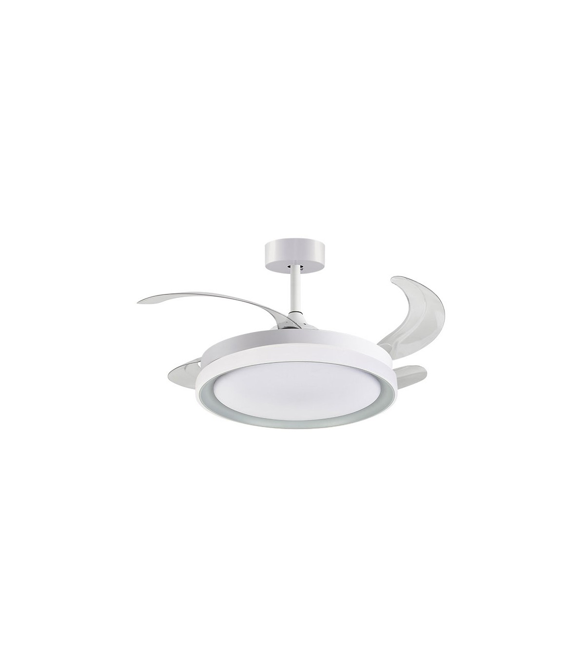 Ventilador DC Blanco/Plata Kigali 72W 6480LM 4 Aspas CCT