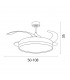 Ventilador DC Blanco/Oro Kigali 72W 6480LM 4 Aspas CCT