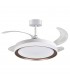 Ventilador DC Blanco/Marron Kigali 72W 6480LM 4 Aspas CCT