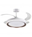 Ventilador DC Blanco/Marron Kigali 72W 6480LM 4 Aspas CCT