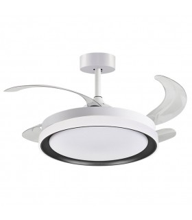 Ventilador DC Blanco/Negro Kigali 72W 6480LM 4 Aspas CCT