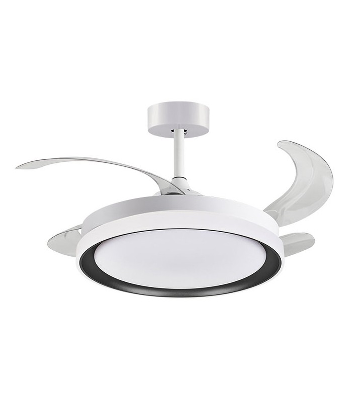 Ventilador DC Blanco/Negro Kigali 72W 6480LM 4 Aspas CCT