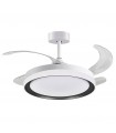 Ventilador DC Blanco/Negro Kigali 72W 6480LM 4 Aspas CCT