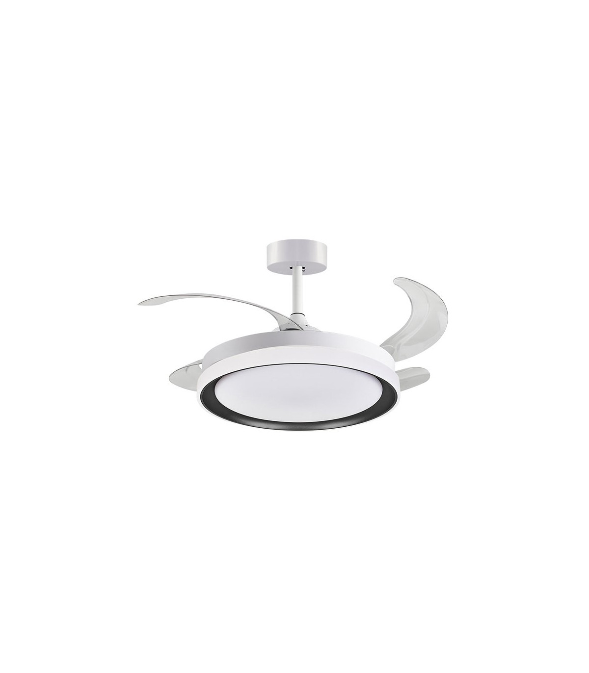 Ventilador DC Blanco/Negro Kigali 72W 6480LM 4 Aspas CCT