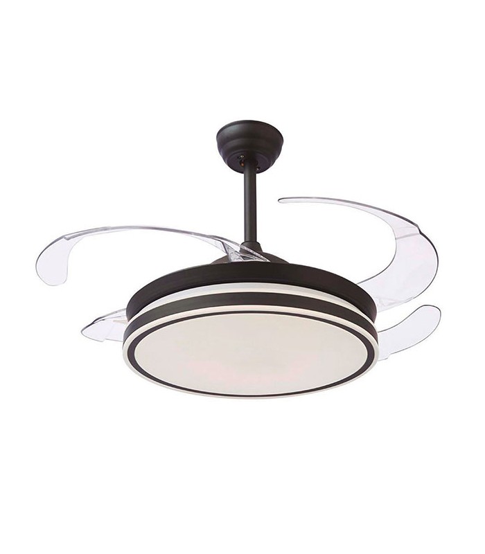 Ventilador de Techo Asgard DC 72W 6480Lm 4 Aspas Negro CCT