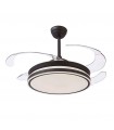 Ventilador de Techo Asgard DC 72W 6480Lm 4 Aspas Negro CCT