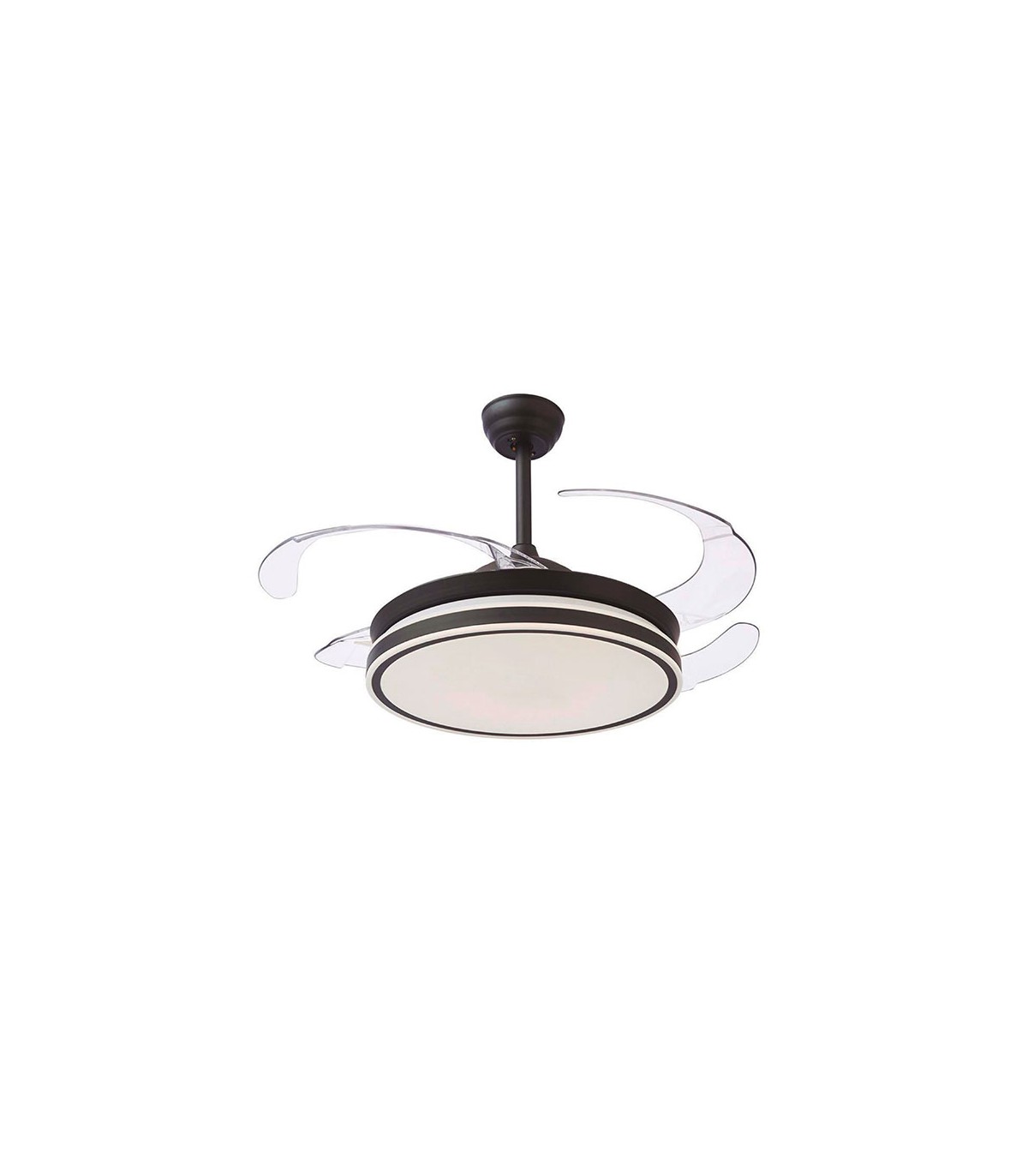 Ventilador de Techo Asgard DC 72W 6480Lm 4 Aspas Negro CCT