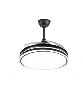 Ventilador de Techo Asgard DC 72W 6480Lm 4 Aspas Negro CCT