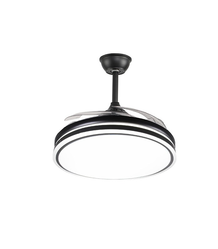 Ventilador de Techo Asgard DC 72W 6480Lm 4 Aspas Negro CCT