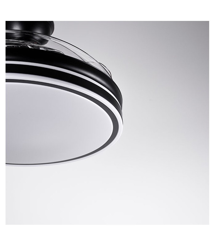 Ventilador de Techo Asgard DC 72W 6480Lm 4 Aspas Negro CCT