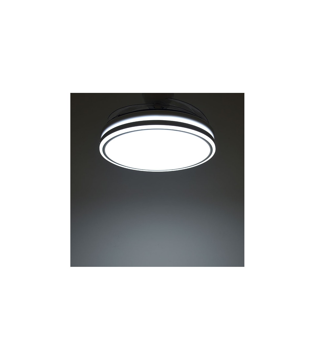 Ventilador de Techo Asgard DC 72W 6480Lm 4 Aspas Negro CCT