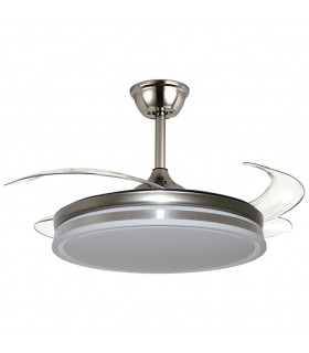 Ventilador de Techo Asgard DC 72W 6480Lm 4 Aspas Niquel CCT