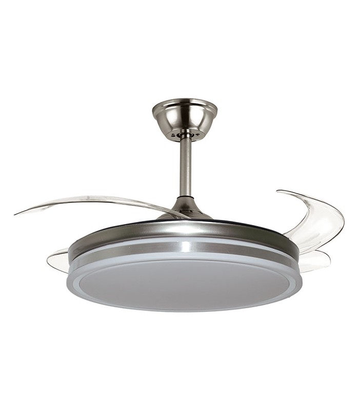 Ventilador de Techo Asgard DC 72W 6480Lm 4 Aspas Niquel CCT