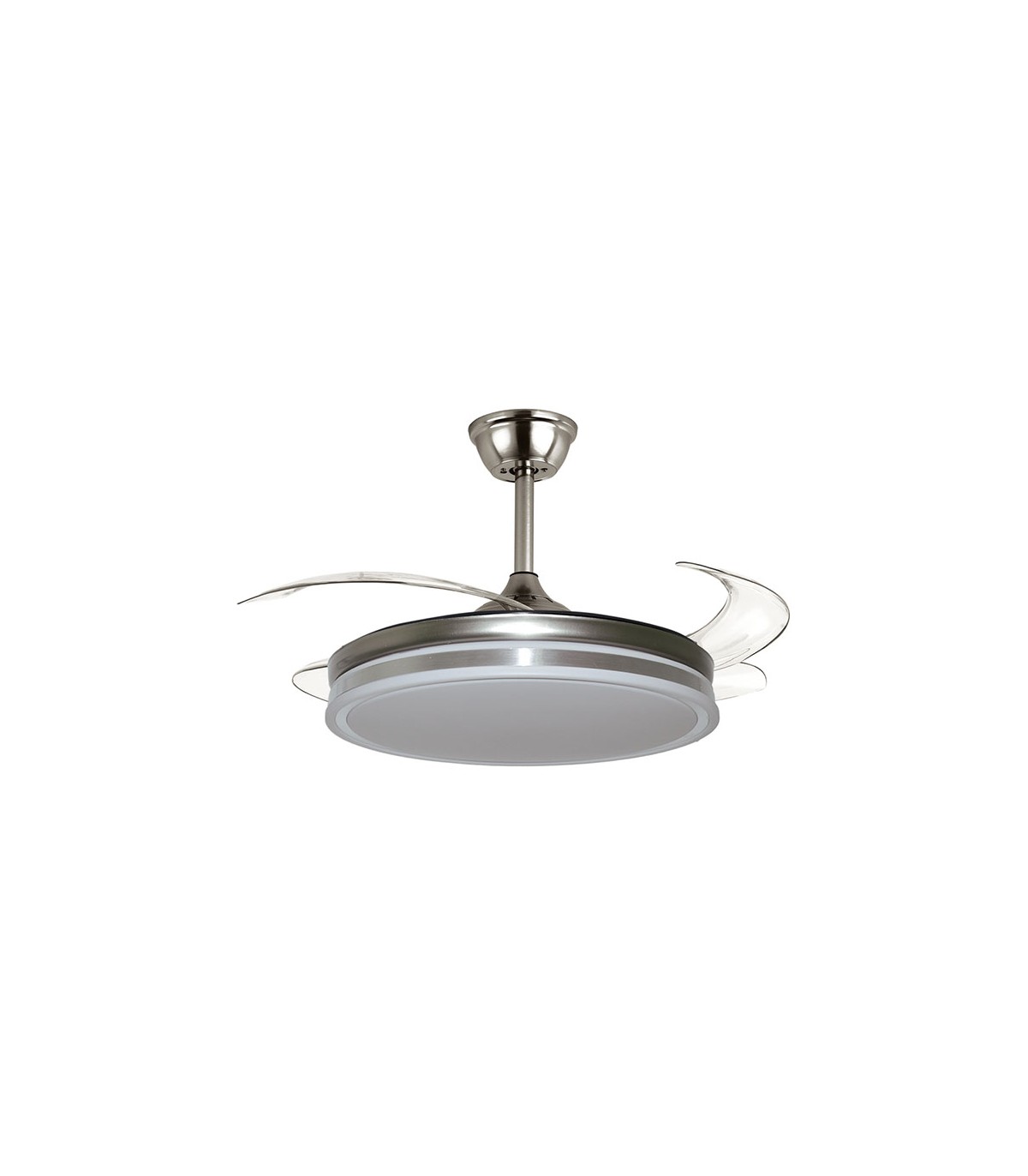 Ventilador de Techo Asgard DC 72W 6480Lm 4 Aspas Niquel CCT