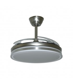 Ventilador de Techo Asgard DC 72W 6480Lm 4 Aspas Niquel CCT