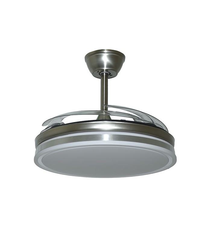 Ventilador de Techo Asgard DC 72W 6480Lm 4 Aspas Niquel CCT