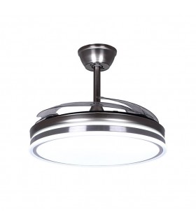 Ventilador de Techo Asgard DC 72W 6480Lm 4 Aspas Niquel CCT