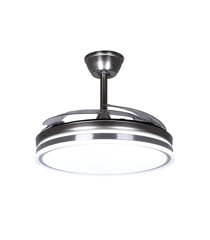 Ventilador de Techo Asgard DC 72W 6480Lm 4 Aspas Niquel CCT