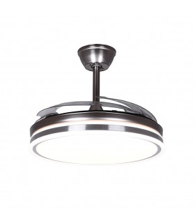 Ventilador de Techo Asgard DC 72W 6480Lm 4 Aspas Niquel CCT