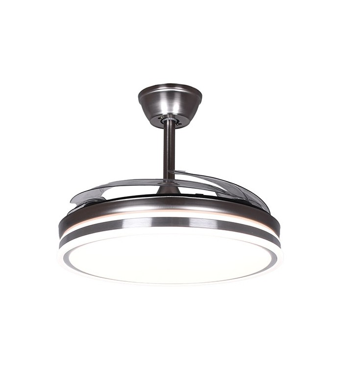 Ventilador de Techo Asgard DC 72W 6480Lm 4 Aspas Niquel CCT