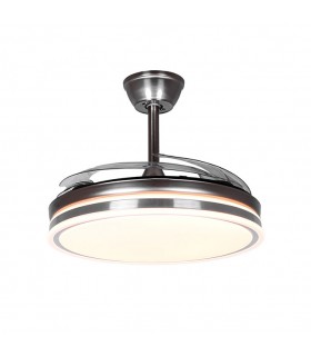 Ventilador de Techo Asgard DC 72W 6480Lm 4 Aspas Niquel CCT