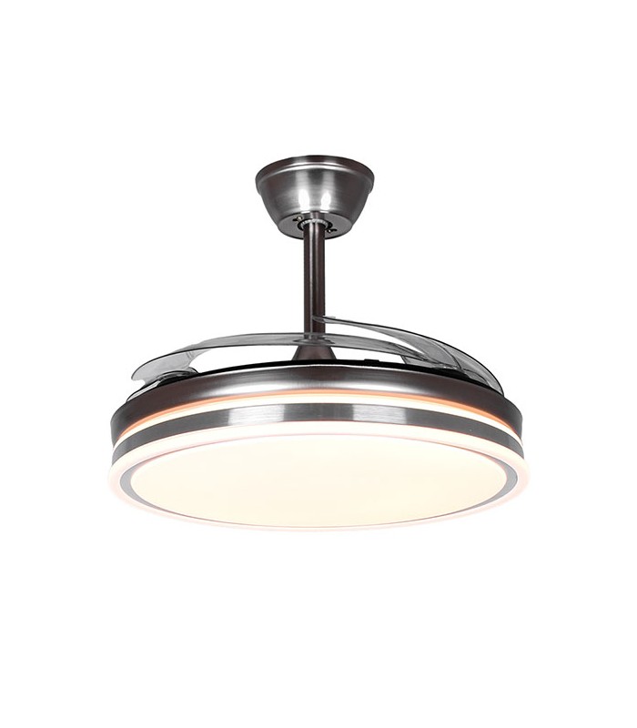 Ventilador de Techo Asgard DC 72W 6480Lm 4 Aspas Niquel CCT